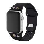 NFL Baltimore Ravens Apple Watch Compatible Silicone Band - Black
