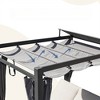 VisioGear Canopies and Gazebos, Outdoor Gazebos with Retractable Canopy Bed, Gazebo Pavilion for Garden, Gray, 157.2"*110.4"*98.54" - 3 of 4