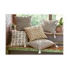 tagltd 22"x22" Black Honeysuckle Block Print Cotton Accent Decorative Throw Pillow Poly Filled Removable Insert Square - 2 of 3