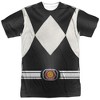 Men's Power Rangers Black Ranger (Front Back Print) Short Sleeve Costume T-Shirt - 2 of 4