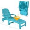 Costway Set of 2 Patio Adjustable Chaise Lounge Chair Folding Sun Lounger Recliner Grey/Black/Coffee/Turquoise - 3 of 4