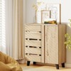 Tangkula 4-Tier Shoe Cabinet w/Louvered Door & Removable Shelves for Entryway Hallway - 2 of 4