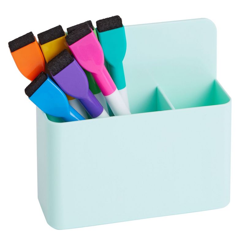 Okuna Outpost 2-Pack Magnetic Dry Erase Marker and Pencil Holder for Fridge, Locker, Whiteboard and Refrigerator, 5 of 9