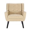 Lyngins Modern Ergonomics Accent Chair,Living Room Chair with Black Legs,Reading Leisure Chair for Bedroom,Living Room,Office - 2 of 4