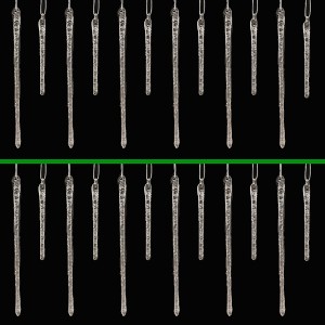 Old World Christmas 6.0 Inch Frosty Glass Icicles St/24 Reflective Textures Tree Ornament Sets - 1 of 4