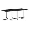 vidaXL - 13-Piece Black Poly Rattan Patio Dining Set with Cushions and Tempered Glass Tabletop for Gardens, Patios, Backyards - 4 of 4