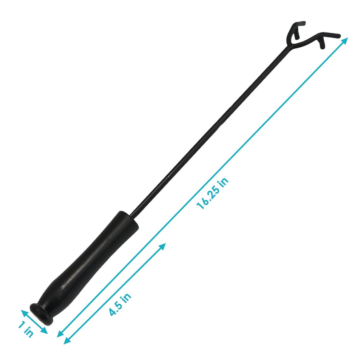 Sunnydaze Steel Camp Fire Pit or Fireplace Log Poker Stick Tool with Heat-Resistant Handle - 16" - thumbnail 3