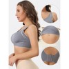 Allegra K Women's Non-wire Lightly Push Up Workout Comfort Sleeveless Sports Bras 2 Packs - 3 of 4