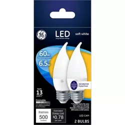 GE 2pk 60W LED Light bulb White