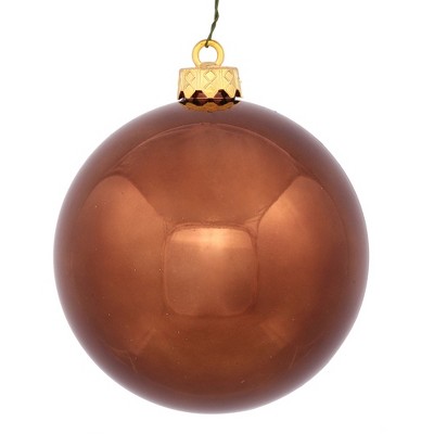 Vickerman 2.75" Shiny Drilled Shatterproof Christmas Ball Ornament - Brown