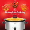 Kitchen Elite 6 Qt Slow Cooker, Stainless Steel Ceramic Crock Pot with Glass Lid - 3 of 4