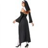 Clotth Womens Halloween Nun Costume - Nun Dress Includes with Nun socks, jumpsuit, headscarf, scarf, sleeves, waist skirt for Cosplay Festival - 4 of 4