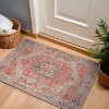 World Rug Gallery Valora Red Vintage Medallion Washable Low-Pile Indoor Area Rug with Non-Slip Backing - 2 of 4