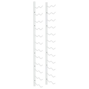 vidaXL Wall Mounted Wine Rack- White Iron, Modern Design for Kitchen, Pantry or Bar, Holds 24 Bottles, Easy to Install - 1 of 4