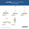 Progress Lighting, Laurel Collection, 7-Light Chandelier, Gilded Silver, Hand-Painted Leaves - 2 of 4