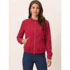 INSPIRE CHIC Women's Stand Collar Zip Up Biker Lightweight Moto Jacket - 3 of 4