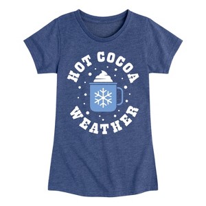 Girls' - Instant Message - Hot Cocoa Weather Fitted Short Sleeve Graphic T-Shirt - 1 of 4