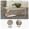 Signature Design by Ashley Carter Hall Outdoor Coffee Table, Weather-Resistant Eucalyptus Wood, Beige with Protective Coating - 2 of 4