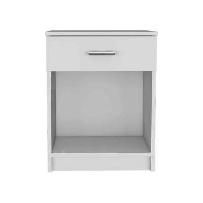 NicBex 18.6 inch Wide Nightstand with 1 Drawer,Modern Side Table with Metal Handle and Open Shelf,Bedside Table for Bedroom,Living Room