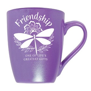 Elanze Designs Friendship: One Of Life'S Greatest Gifts Passion Purple 10 ounce New Bone China Coffee Cup Mug - 1 of 4