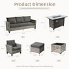 XIZZI Outdoor Sectional Sofa Set, Modular Outdoor Wicker Sofa Set with Optional Solar Table, Ottomans or Fire Pit in 6 Colors, All-Weather Design - 3 of 4