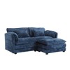 76.77" Chenille Double L-Shaped Sectional Sofa with Removable Armrests & Footstool - 4 of 4