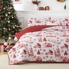 Christmas reversible Queen Size Quilt Set, 3-Piece Holiday Coverlet Bedding, Soft Microfiber, Festive Decorative Bedspread for Winter Season - 2 of 4