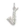 Black Bow Jewelry Sterling Silver 3D Saxophone Charm - 3 of 4
