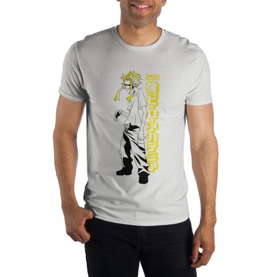 MHA My Hero Academia Toshinori Yagi All Might White T-Shirt Tee Shirt