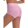 INSPIRE CHIC Women's High-Waisted Cotton Underwear Full-Coverage Airy Strong Elasticity Briefs 3 Packs - 2 of 4
