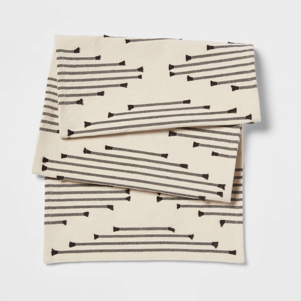 72" x 14" Cotton Modern Diamond Table Runner - Threshold