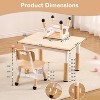 Kids Table and 4 Chairs Set,Multifunctional Desk Set, Height Adjustable, Graffiti Desktop, Easy to Wipe, Ergonomic Design for Ages 2-10 - 2 of 4
