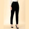 Allegra K Women's Velvet Elegant High Waist with Pockets Work Ankle Pants - 2 of 4