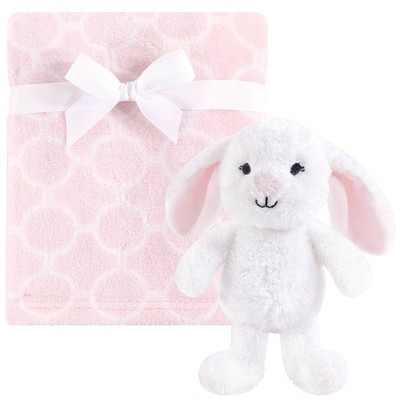 Hudson Baby Unisex Baby Plush Blanket with Toy - Snuggly Bunny