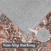 Washable 9x12 Rug, Boho Vintage Rug Non Slip Large Rug for Living Room Foldable Low Pile Floor Cover Stain Resistant Indoor Carpet for Bedroom Office - 4 of 4