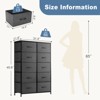 Bestier Gray 10 Drawer 11.8 in. Fabric Storage Tower Dresser Wooden Top Without mirror for Kid Room, Closet, Entryway, Nursery - 2 of 4