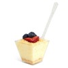 Blue Panda 200-Pack Gold Glitter Square Dessert Cups with Spoons, 100 Disposable Mini Dessert Shooter Cups with 100 Spoons for Appetizers, 2 oz - 4 of 4