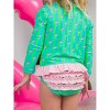 RuffleButts Baby Girls UPF50+ Long Sleeve Rash Guard Bikini - 3 of 4