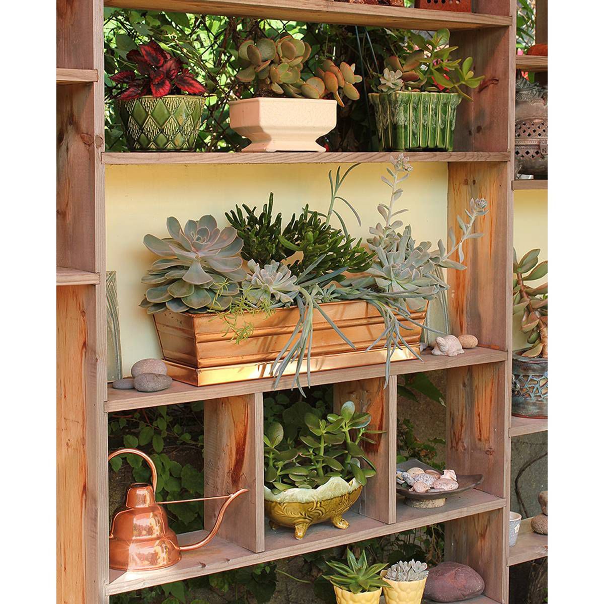 Small Galvanized Metal Rectangular Planter Box - ACHLA Designs - thumbnail 9