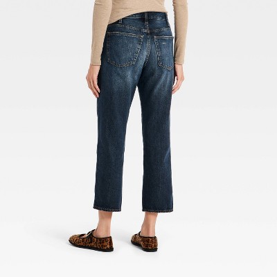 Women's Mid-Rise Boyfriend Jeans - Universal Thread Dark Blue