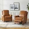 Set of 2 Theresa Modern Upholstery Genuine Leather Recliner with Nailhead Trim for Living Room and Bedroom| ART OF LIVING DESIGNS - 2 of 4