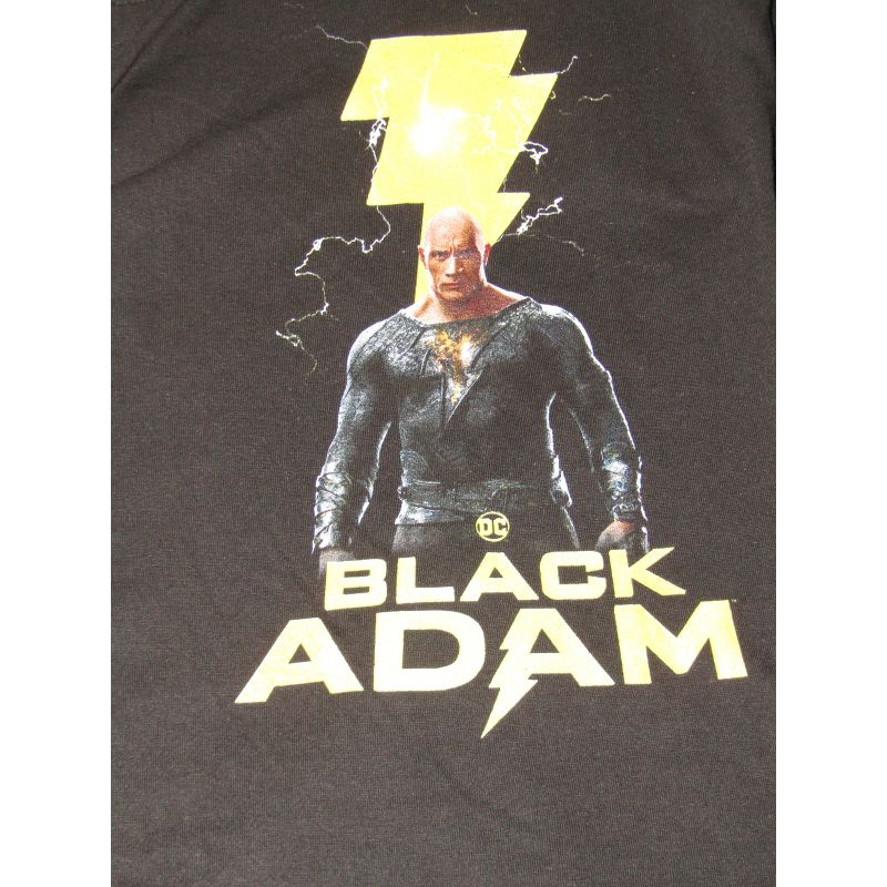 Serious Bolt Black Adam Men's Black Sleep Pajama Pants, 2 of 3