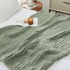 Handmade Chenille Throw Blankets Group of 2 Blankets, Chunky Knit Cable Knitted Crochet Blankets Collection-Amelie Home - 4 of 4