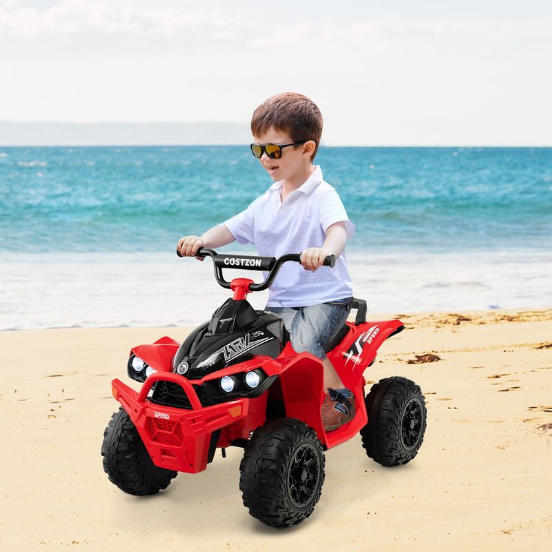 Costway 12V Battery Powered Kids Ride On ATV Electric 4-Wheeler Quad Car with  MP3 & Light, 3 of 11