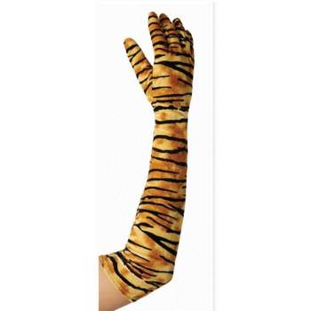 Costume Culture by Franco LLC Tiger Velour 20.5 Inch Adult Costume Gloves