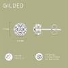 Gilded Lab-Grown Diamond Sterling Silver & 14KT Yellow Gold-Plated Stud Earrings for Women, Round Halo Shaped, 1/4, 1/2, 3/4, 1 Carat Total Weight - 4 of 4
