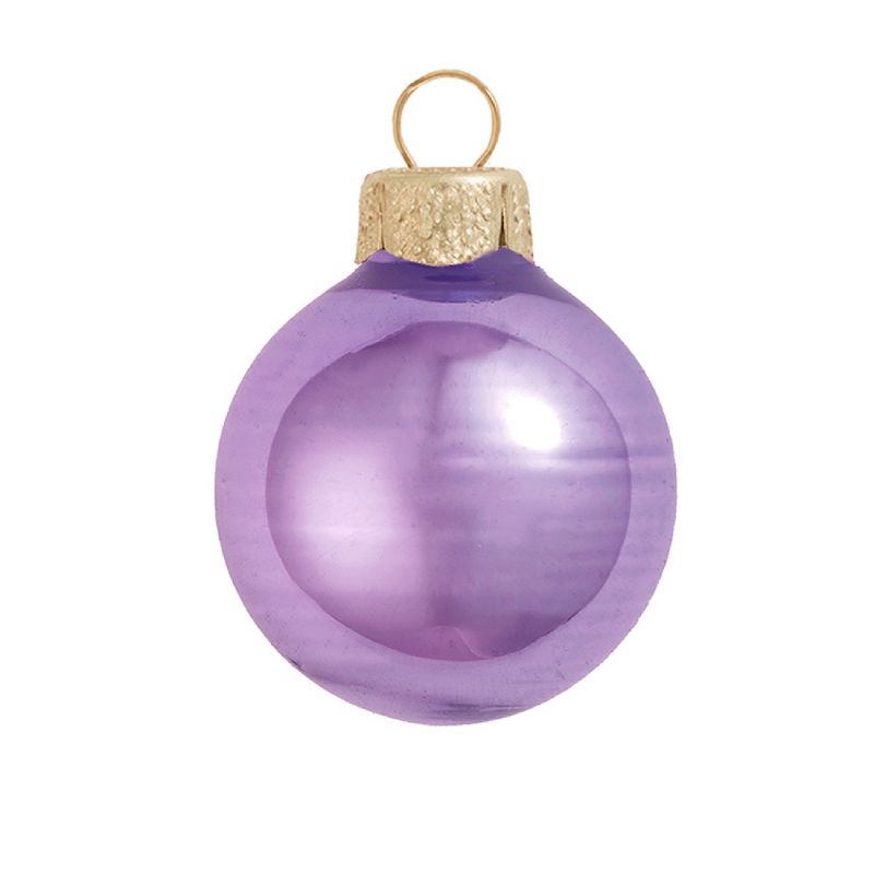 Northlight 28ct Purple Shiny Finish Glass Christmas Ball Ornaments 2" (50mm), 1 of 2