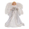 Kurt Adler 12-Inch UL 10-Light White and Silver Angel Treetop - 3 of 4