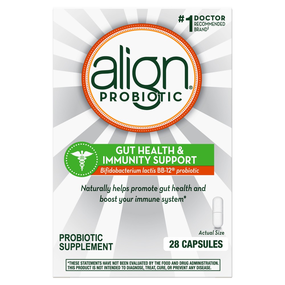 Photos - Vitamins & Minerals Align Gut Health & Immunity Daily Probiotic Supplement - Capsules - 28ct 