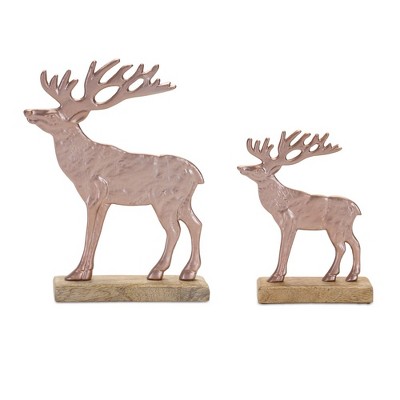 Melrose Metal Deer Silhouette (Set of 2)